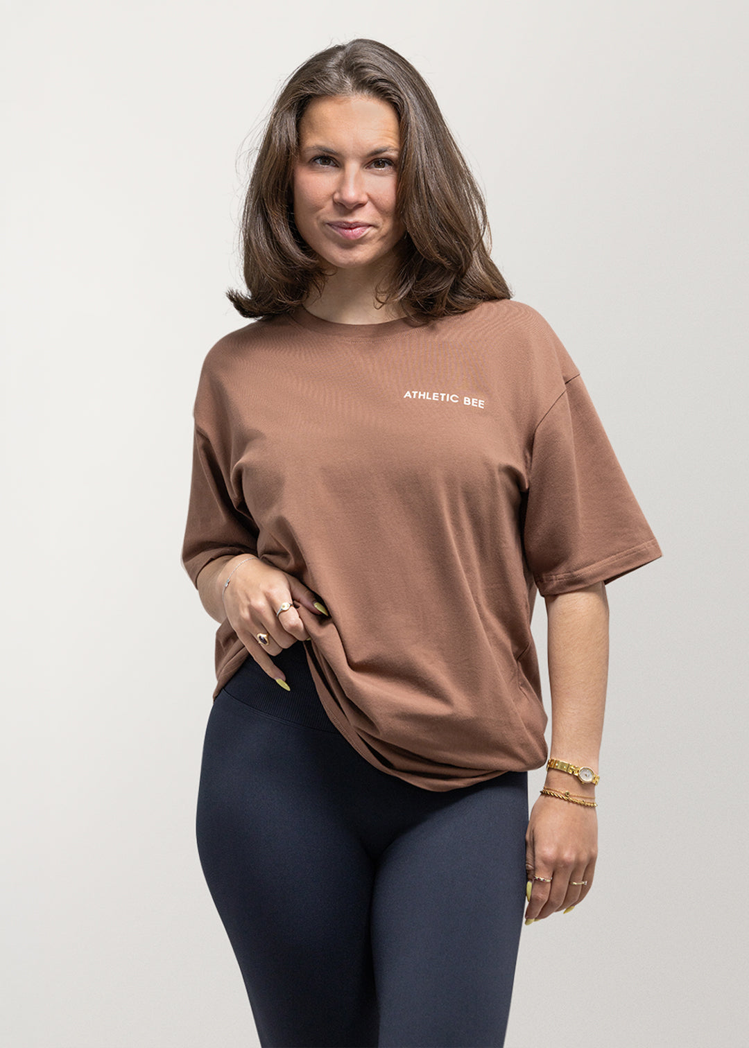 Everyday Athletic Oversized T-shirt Brown