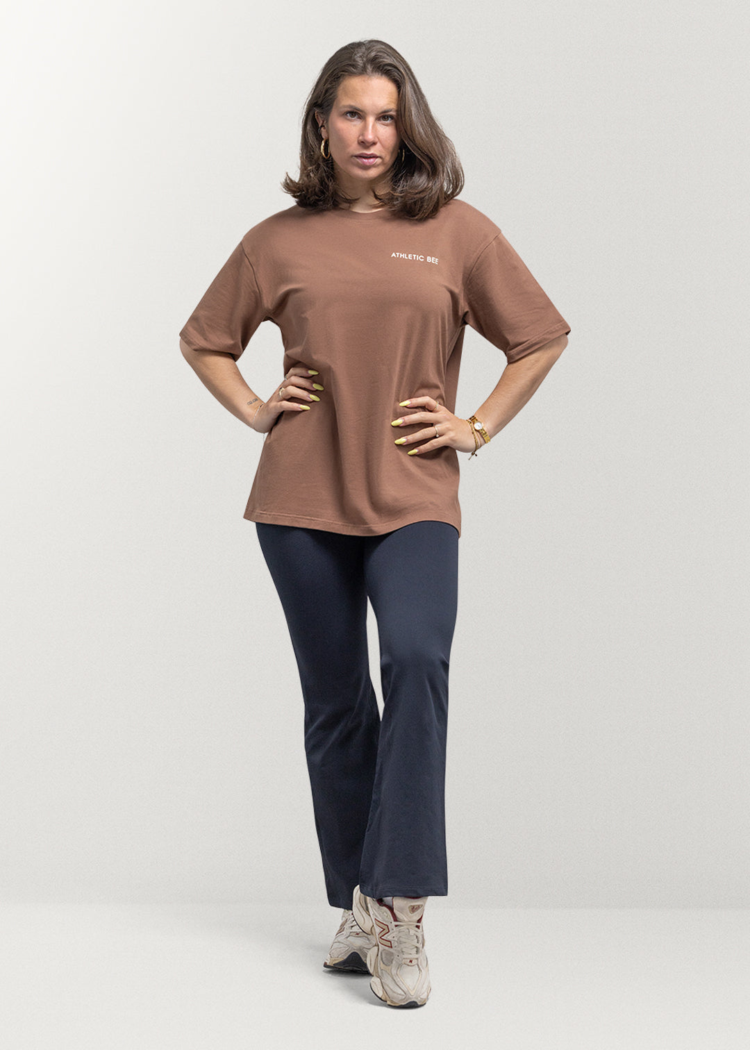 Everyday Athletic Oversized T-shirt Brown